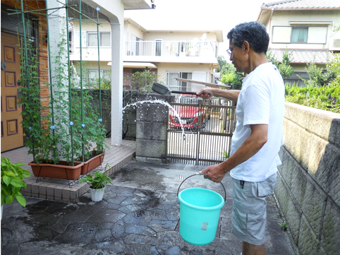 Watering Plants and People to be energetic