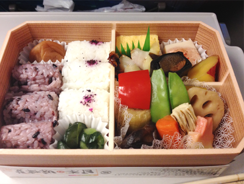 When taking a trip by train, bentos are 
